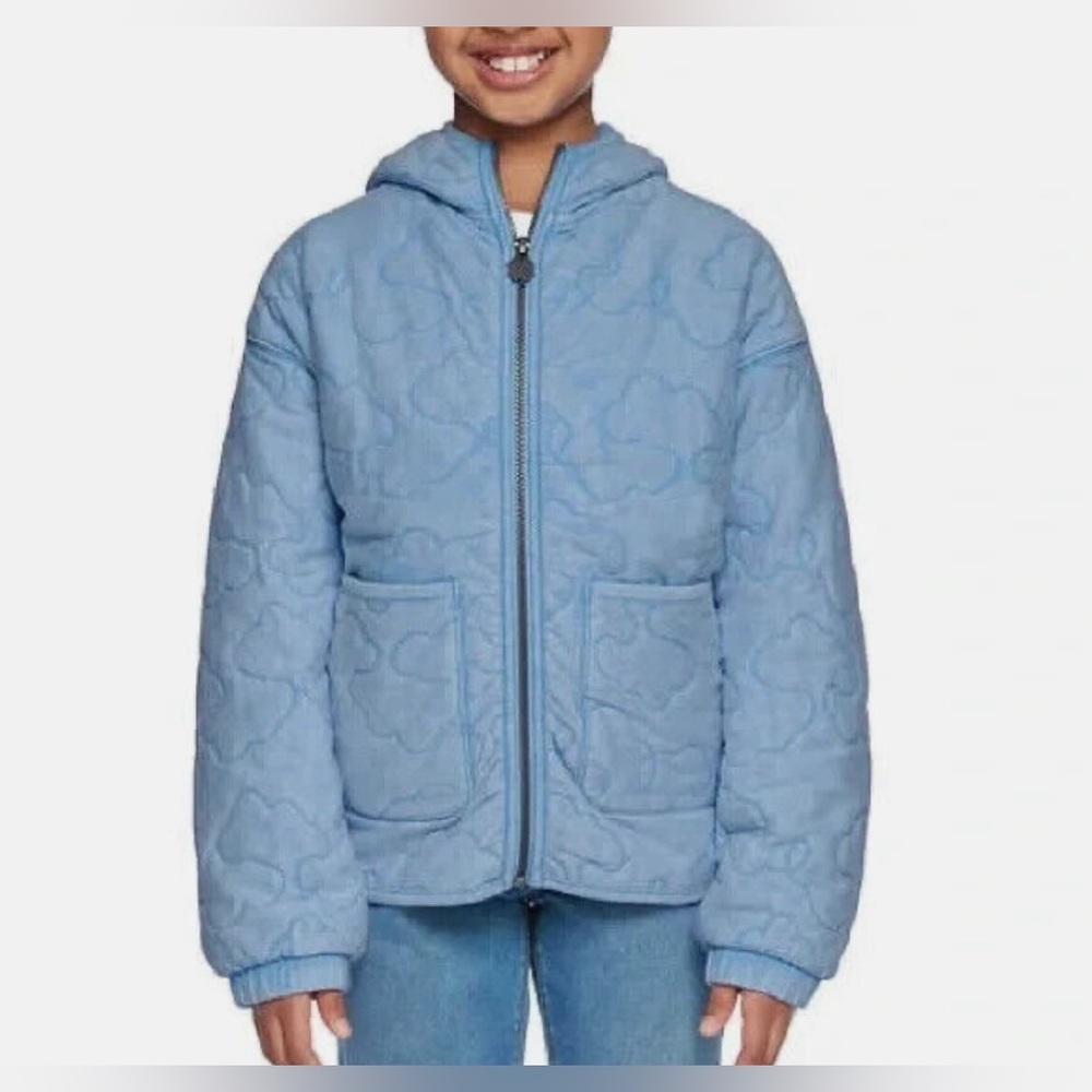 Lucky Brand Youth Light Weight Full Zip Hoodie Blue Bell Youth